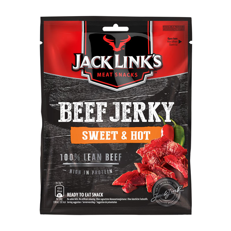 Beef Jerky Jack Link's Sweet & Hot (Confezione da 70 grammi)